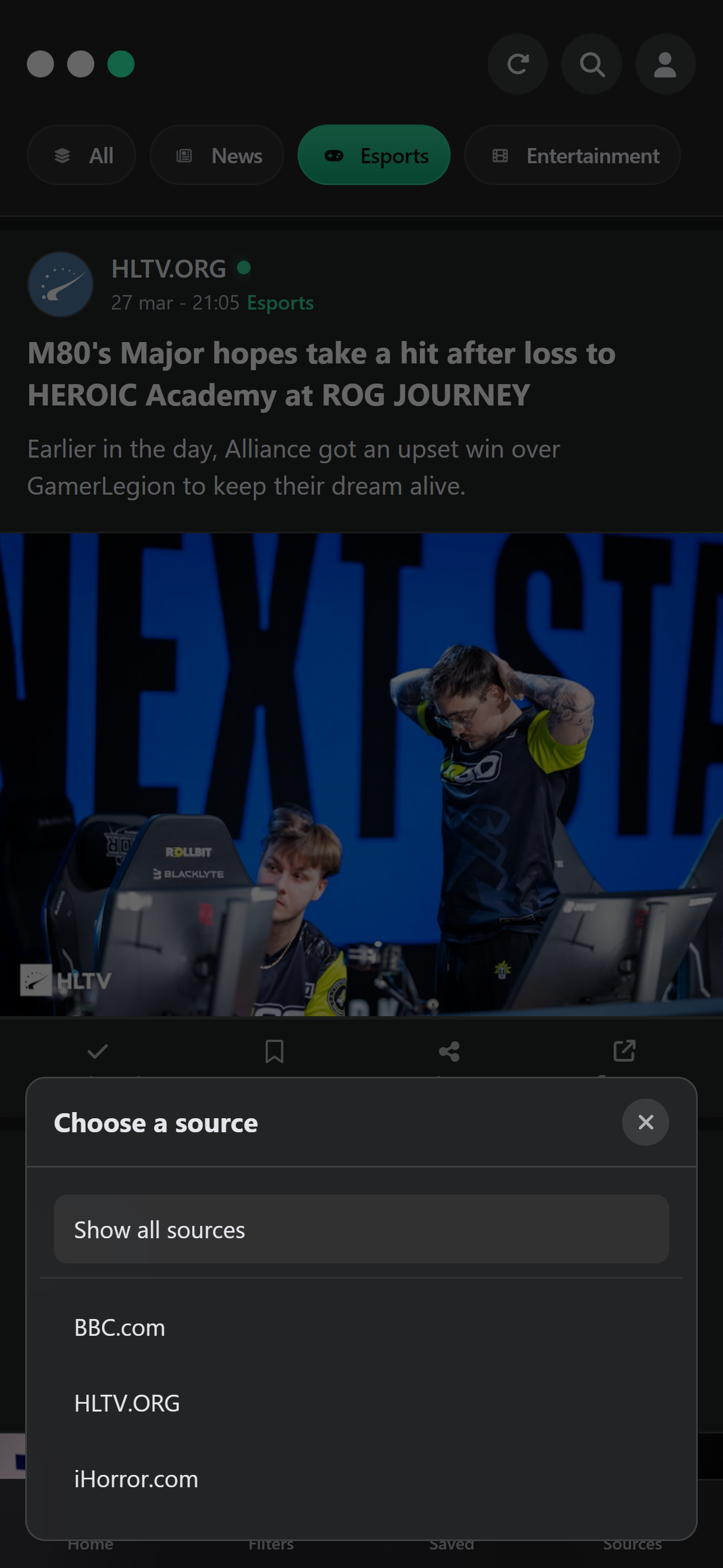 saladfeed.com mobile sources screenshot